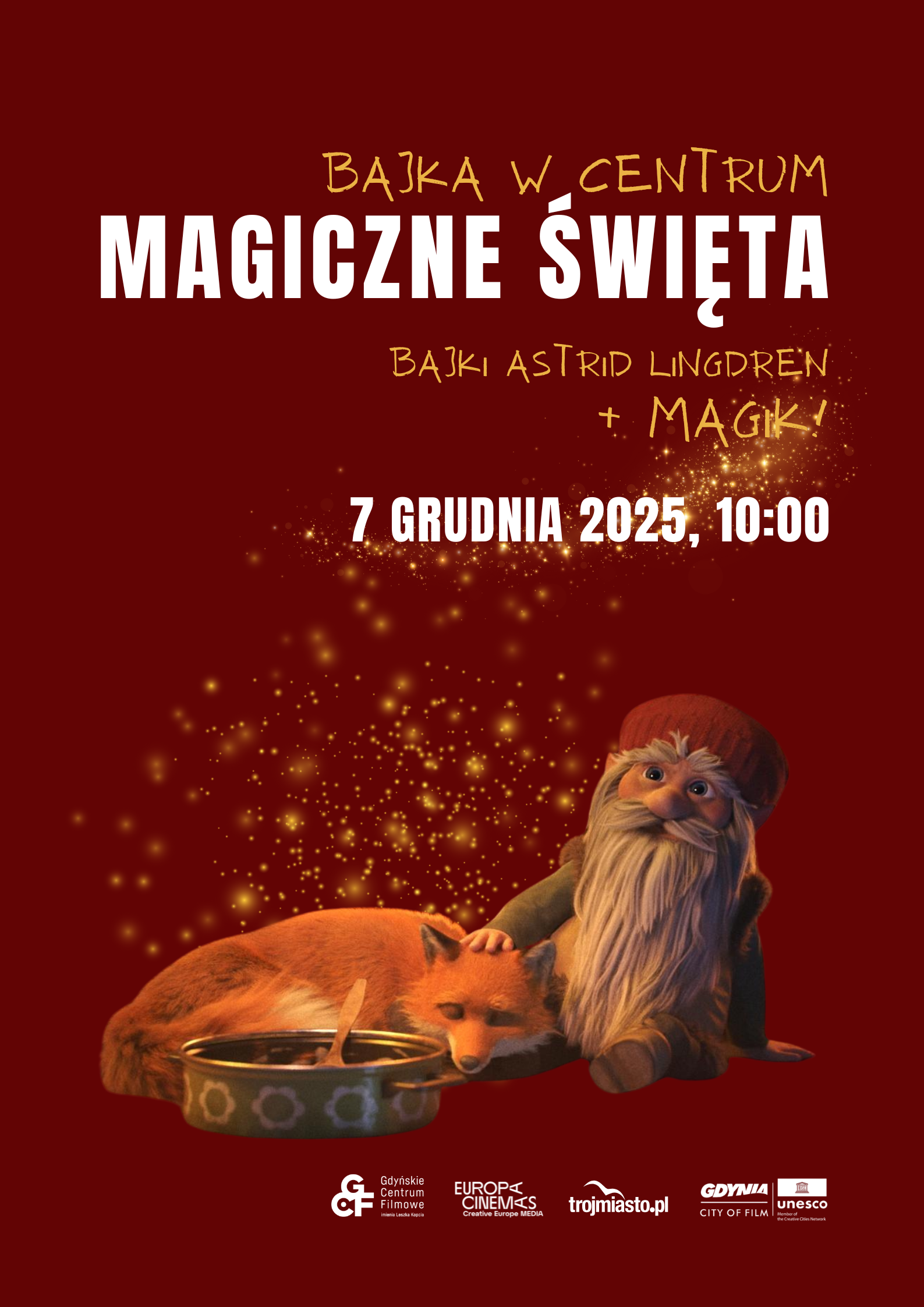 BAJKA W CENTRUM  | Święta z Astrid Lindgren i magiczny występ Magika